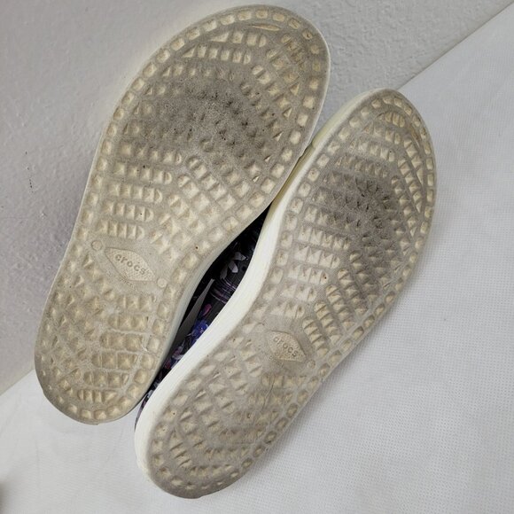 Crocs Shoes Women's 9 Black Floral 204623 Citilane Roka Slip On Perforated - Picture 14 of 16